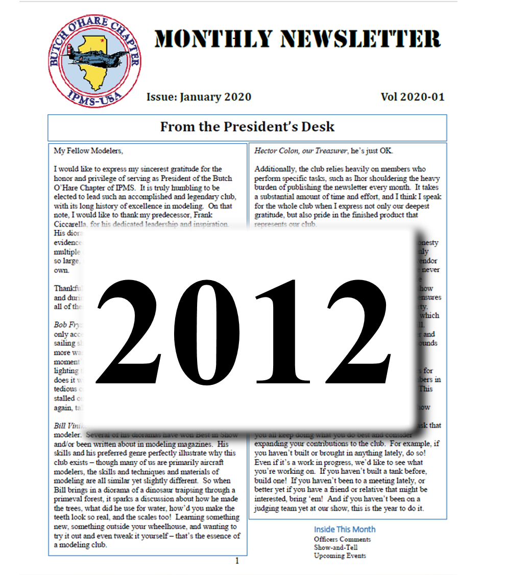 2012 Newsletters