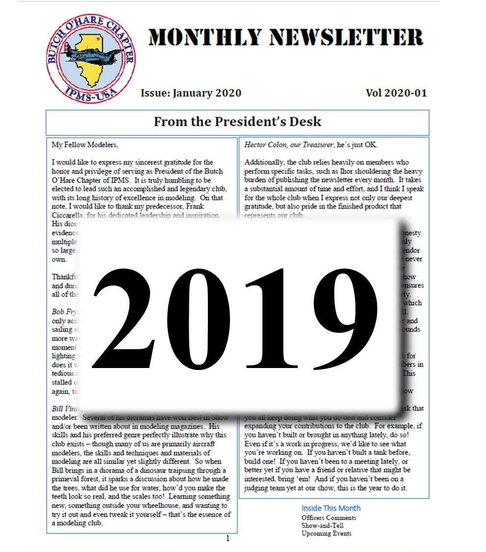2019 Newsletters